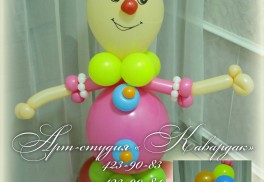 Фигура №10. Клоун из воздушных шаров. 500 руб.