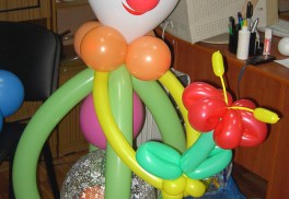 Фигура №69. Клоун Погремушка из воздушных шаров. 800 руб.